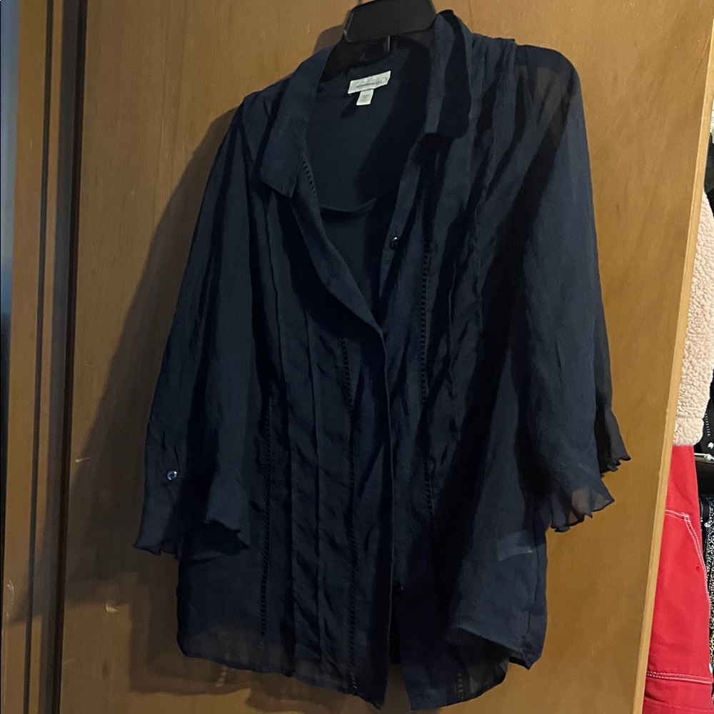 Dressbarn Midnight Blue Top